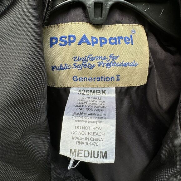 PSP Apparel Security Officer Uniform Jacket Size Medium Black 25” Length 21” P2P - Picture 3 of 3
